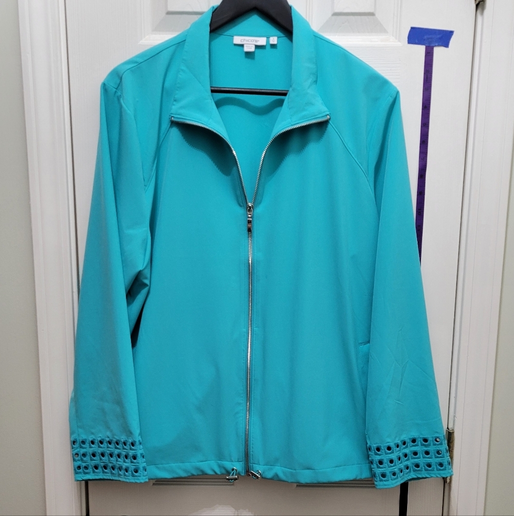 Chico's Vibrant Blue Utility Jacket